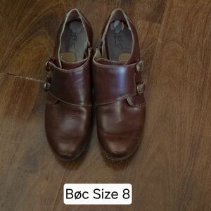 Boc Women's Brown Leather Shoes Size 8 EUC